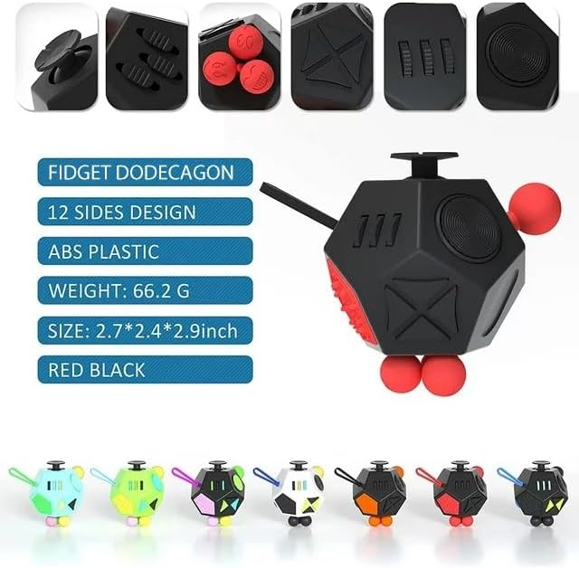 Fidget Dodecagon –12-Side Fidget Toys Cube Relieves Stress and Anxiety Anti - Image 3