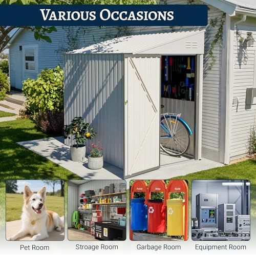 yopto 4x7 ft outdoor storage shed lean to, view 10
