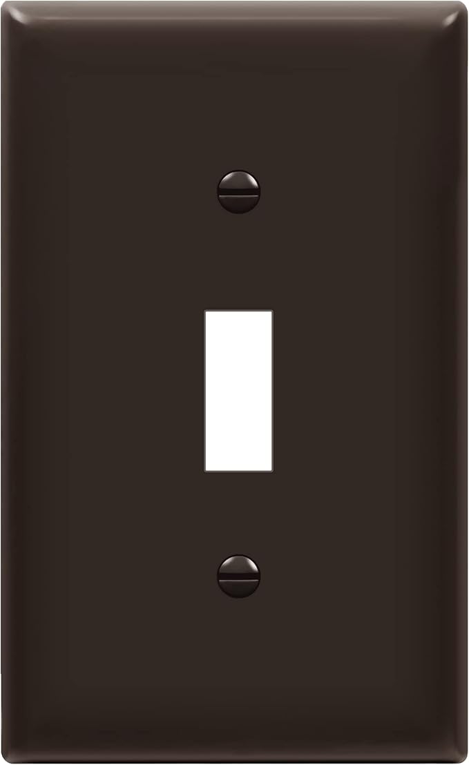 ENERLITES Toggle Light Switch Wall Plate, Gloss Finish, Size 1-Gang 4.50" x by Enerlites