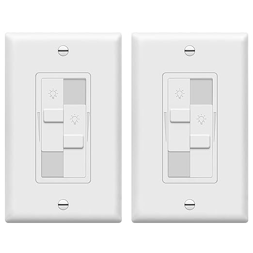 TOPGREENER Kalide Dual Load Dimmer Light Switch, Double LED Dimmer Switch by TOPGREENER