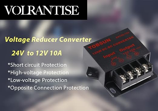 DC 24V to 12V 10A Step Down Converter, 120W 10A Power Buck Voltage Regulator - Image 2