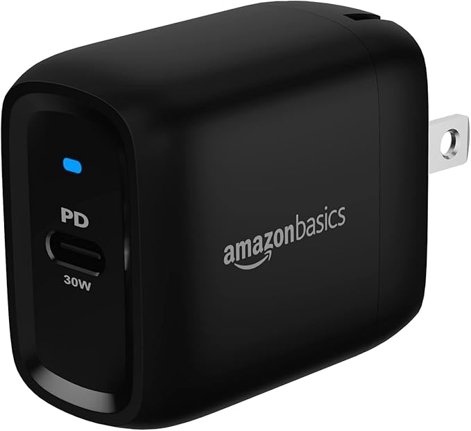 Amazon Basics 30W One-Port GaN USB-C Wall Charger by AmazonBasics