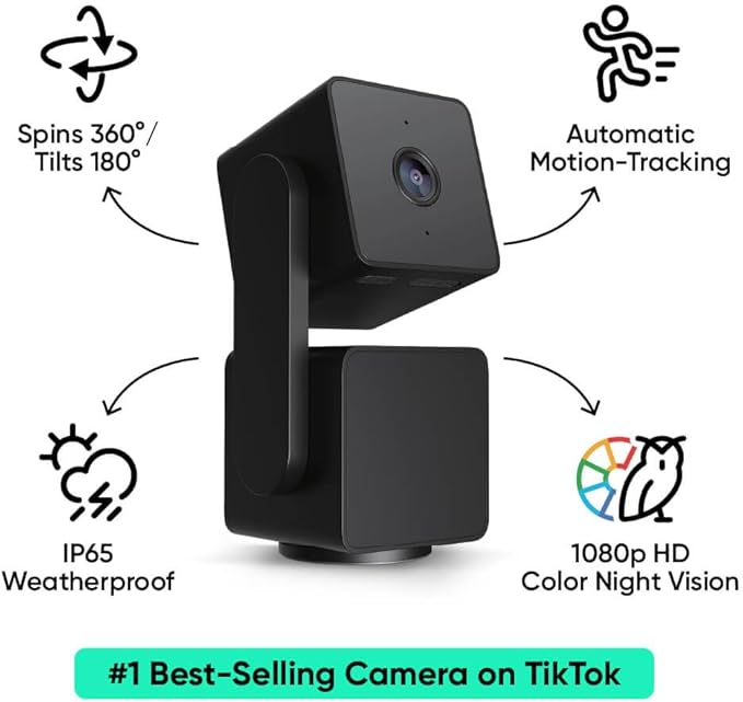 WYZE Cam Pan v3 Indoor/Outdoor IP65 1080P 360° Pan/Tilt/Zoom WiFi Smart Home - Image 2