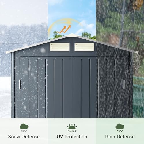 3 ft metal storage shed for backyard,nightblue, package contents