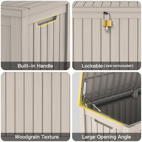 mars villa 180 gallon deck box, outdoor storage, package contents