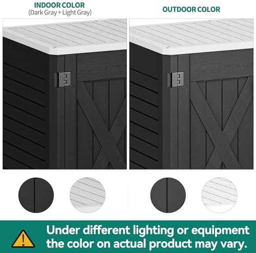 yitahome outdoor horizontal storage shed with x-shaped lockable on a desk or shelf