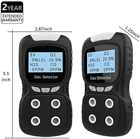 XLA Alert Portable Gas Detector, Gas Clip 4 Gas Monitor Meter Tester Analyzer - Image 3