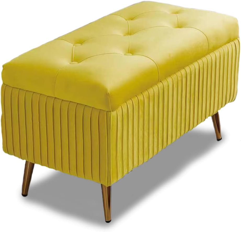 bakaji velvet bench, rectangular upholstered bench, makeup bench, main product view
