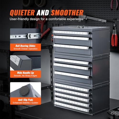 vevor end mill dispenser cabinet, three-drawer, end mill, package contents