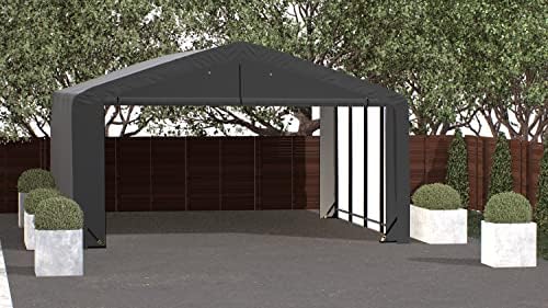 shelterlogic sheltertube garage & storage shelter, 20' x shown in use