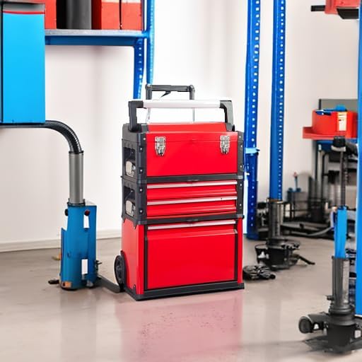 big red trjf-c305abd torin garage workshop organizer: portable shown in use