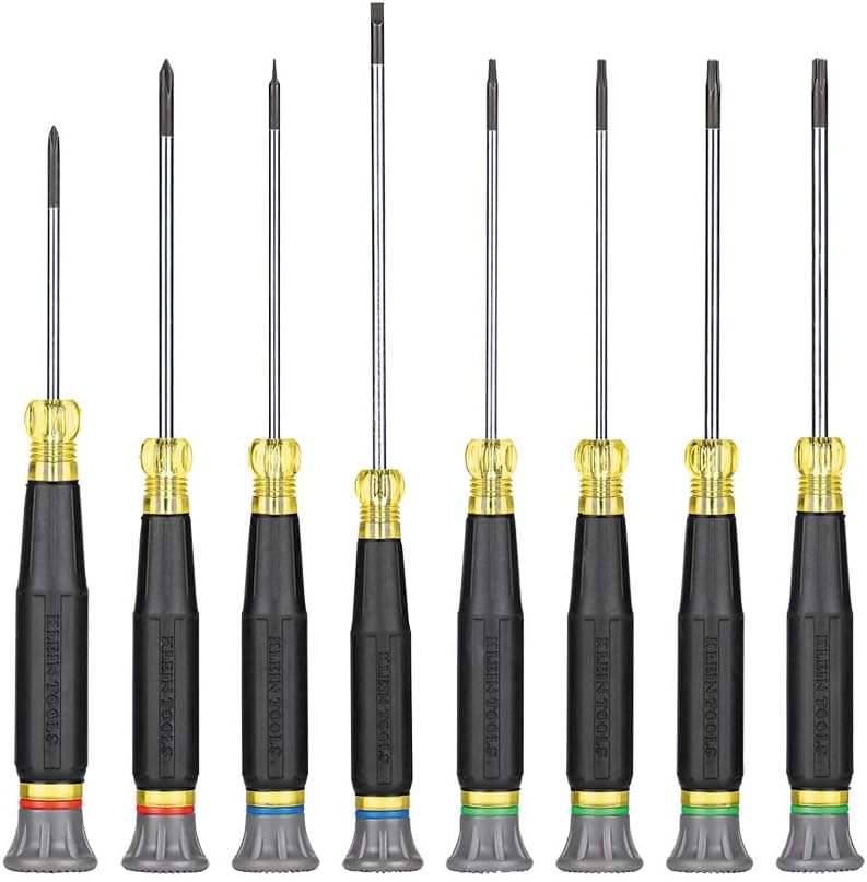 Klein Tools 85148 9-Piece Screwdriver Set with Magnetizer/Demagnetizer and Klein Tools 85617 8-Piece Mini Precision Screwdriver Set