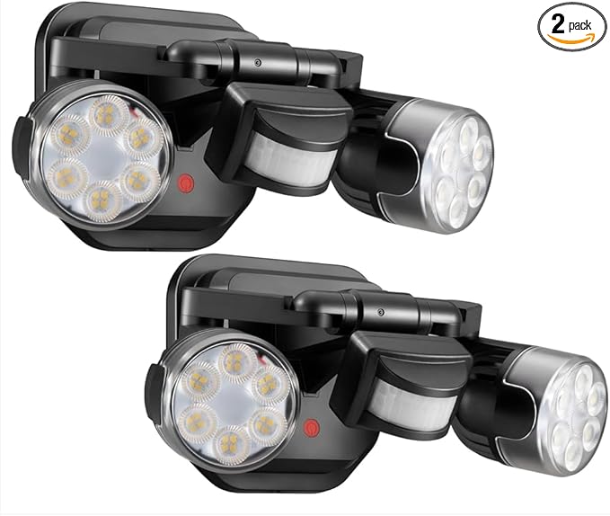 OREiN Motion Sensor Outdoor Security Lights, Dual-Head Adjustable LED Flood by OREiN