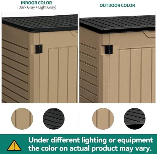 yitahome outdoor resilient storage shed, 35 cu ft, view 9