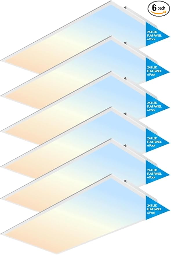 2x4 FT LED Light Flat Panel, 5 CCT 3K | 3.5k | 4K | 5K | 6.5K, Dimmable by LEDENERGYPLUS