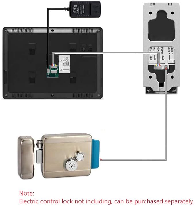 AMOCAM Video Intercom System, 7 Inches Monitor Wired Video Door Phone Doorbell - Image 8