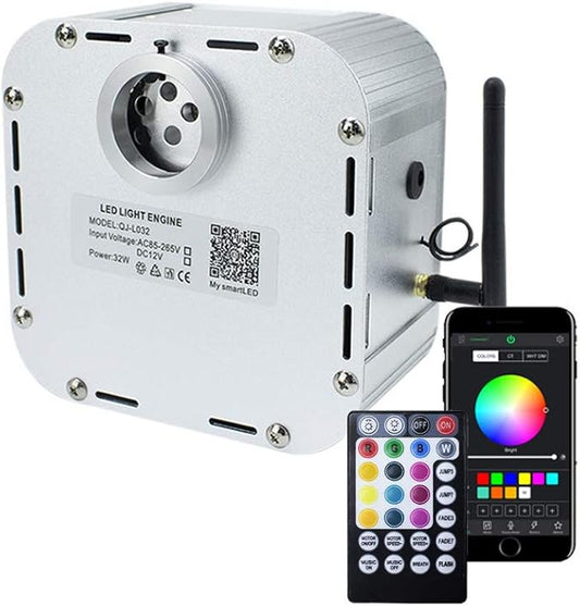 AZIMOM High Brightness 32W Twinkle Fiber Optic Light Source RGBW Light Box by AZIMOM