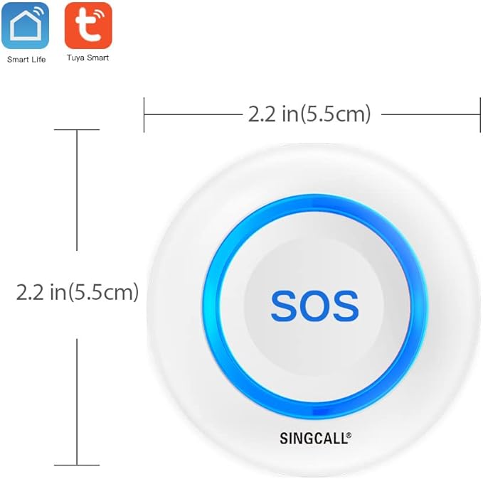 SINGCALL Tuya WiFi Intelligent Healthcare SOS Wireless Caregiver Alert Call - Image 4