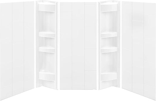 White Acrylic Tub Wall Surround 32"x 60"x 58" by NoahWilliamHome