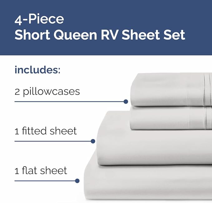 RV Short Queen Sheet Set 60 X 75 - Image 2