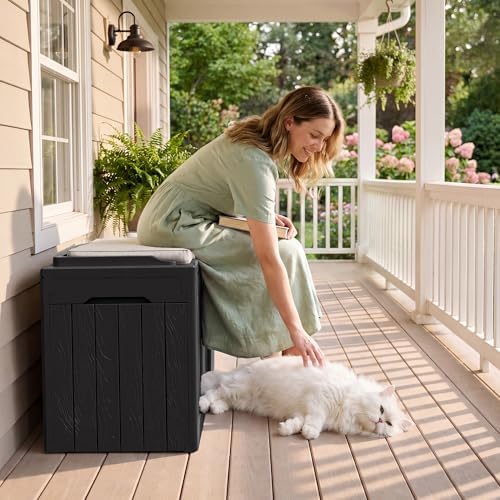 jummico 31 gallon resin deck box waterproof outdoor, package contents