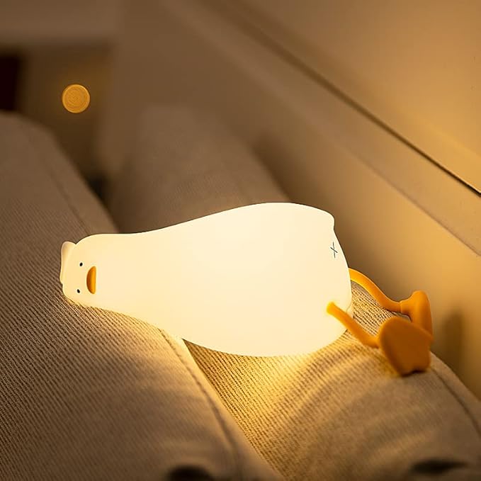 Lying Flat Duck Night Light, 3 Level Dimmable LED Nursery Nightlight, Cute - Image 7