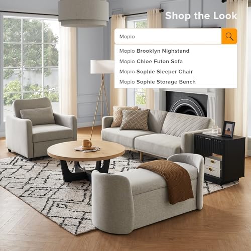mopio sophie 51" ottoman storage bench, entryway and, front angle view