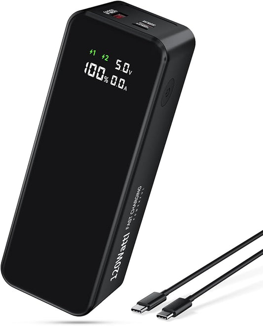 WOXABHSL 27000mAh 120W Fast Charging Power Bank, High Capacity 3-Port Laptop by WOXABHSL