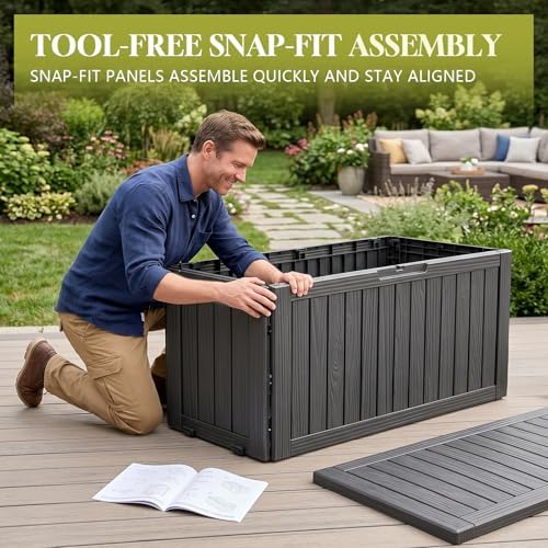 vixzen 130 gal package delivery box lockable outdoor showing dimensions
