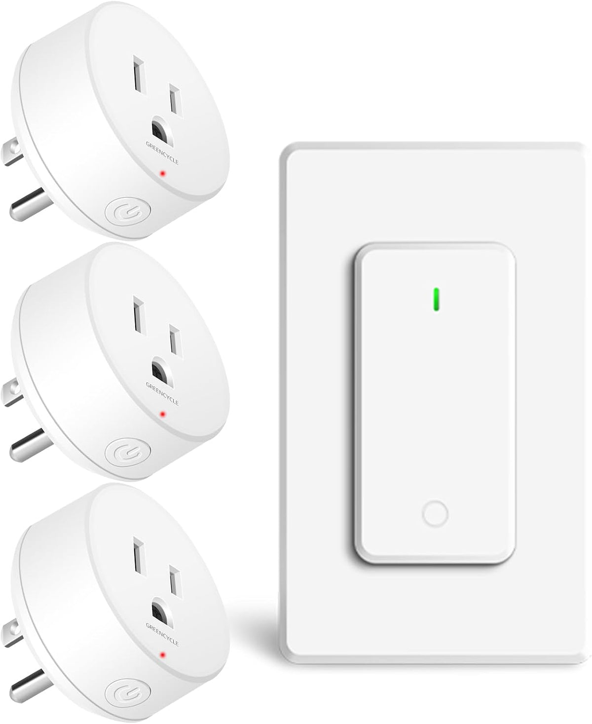 15 amp Plug with Remote, Wireless On/Off Light Switch Wall Mounted, TUV List