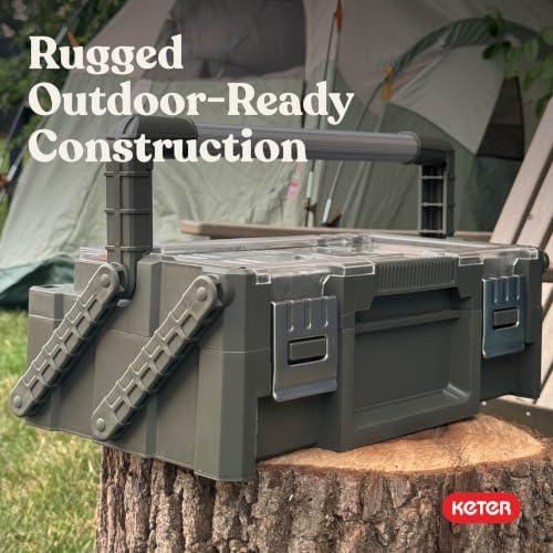 18" camp & trail gear organizer, heavy-duty cantilever showing dimensions