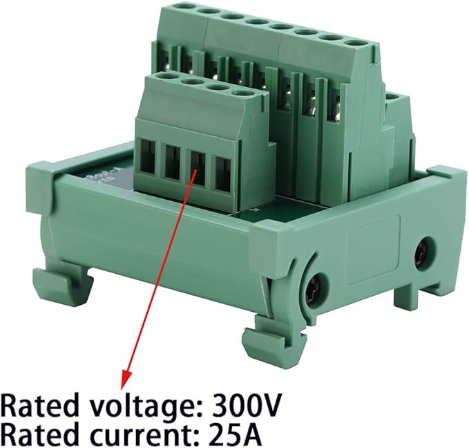 ANMBEST 2 in 8 Out Terminal Blocks Module, 25A DIN Rail and Panel Mounting - Image 2