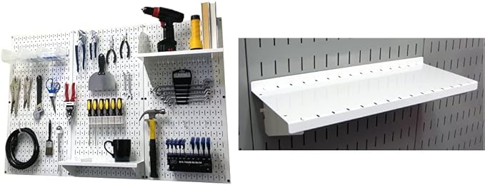 Wall Control Pegboard Organizer 4 ft. Metal Pegboard Standard Tool Storage Kit by Wall+Control