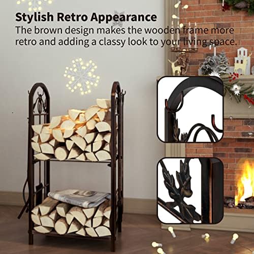 firewood racks with fireplace tools 30 inch retro showing dimensions