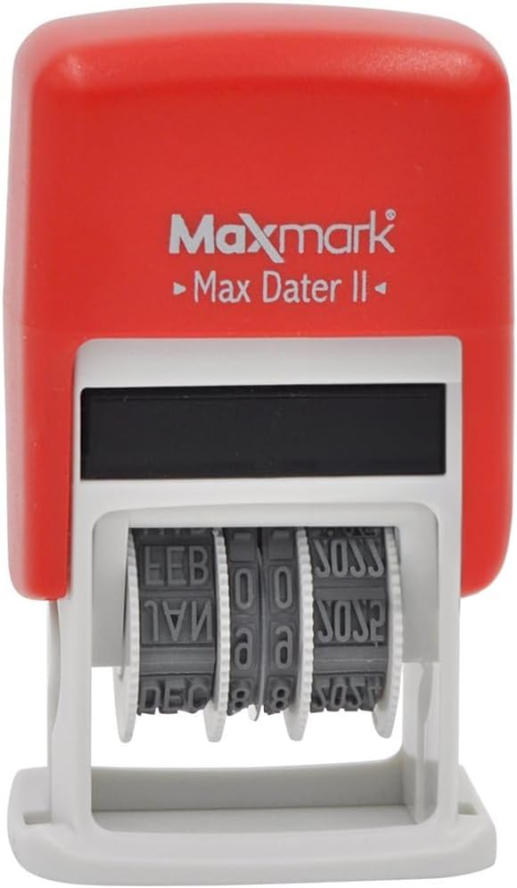 MaxMark Self-Inking Rubber Date Office Stamp - Image 2