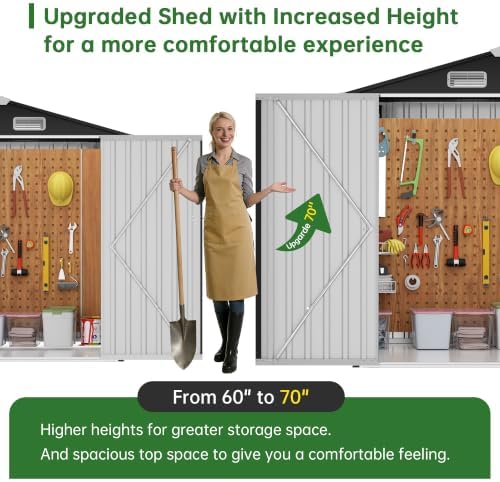 5.6 x 3.2 ft outdoor metal storage shed, package contents