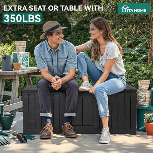 yitahome large outdoor storage box shown in use