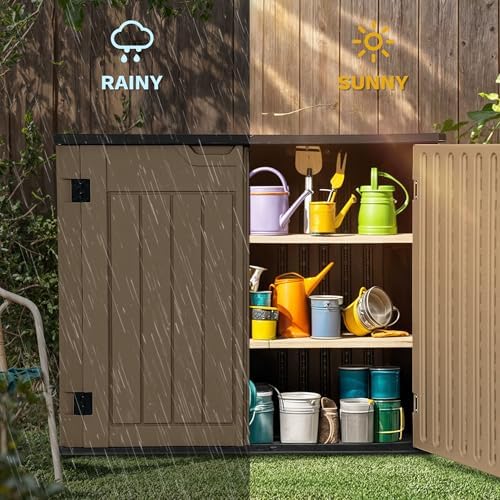 dwvo 35 cu ft outdoor horizontal storage shed, close-up detail