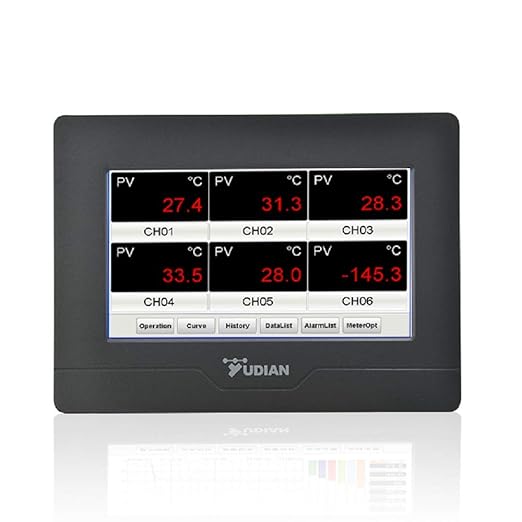 7-Inch Touch Screen 6-Zone Temperature Indicator/Panel Meter by ZeoliteInternational-YourTrustedSource
