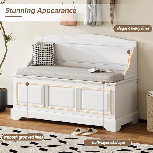 knocbel rustic entry storage bench with hidden compartments, package contents