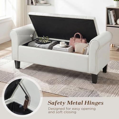 ecotouge 55" storage ottoman bench for living room, package contents