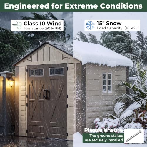 resin shed 8x8 ft outdoor storage shed with showing dimensions