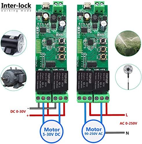 Newgoal 2-Channel WiFi Smart Switch Relay Module, TUYA/Smart Life App - Image 2