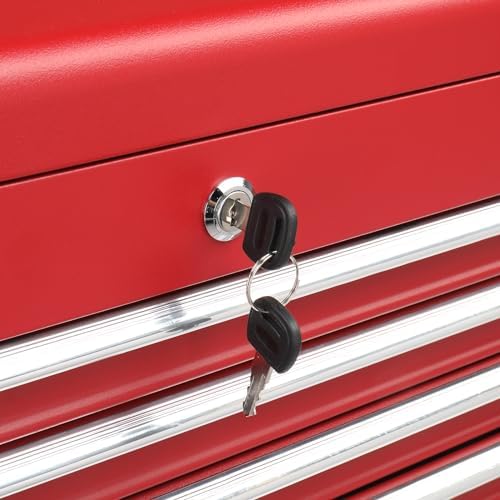 metal tool box organizer | lockable tool chest, close-up detail