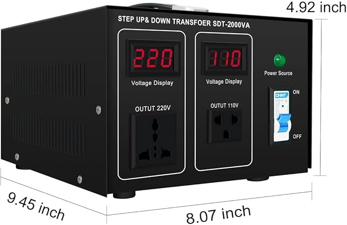 Step UP/Down Transformer 220v to 110v, 2000W 110 to 220 Voltage Converter 120v - Image 6