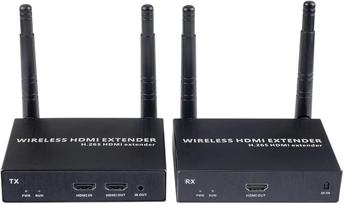 EXVIST 100M 1080P 60FPS Wireless HDMI Transmitter and Receiver Kits W/HDMI by EXVIST
