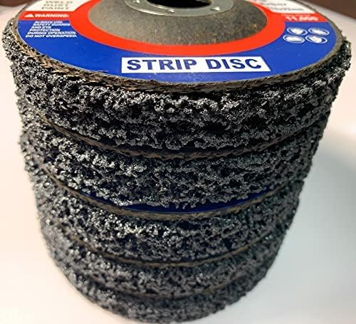 SIGNI 5 Pack 4-1/2" x 7/8" Poly Strip Discs Stripping Wheel for Angle Grinder -Remove Paint, Rust and Clean Welds Oxidation (5 Pack-Black)