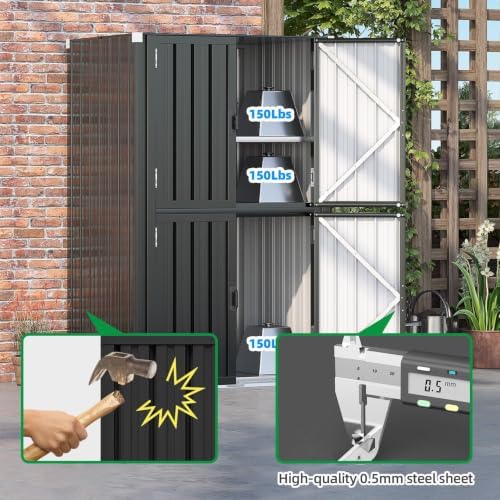 aecojoy outdoor storage cabinet waterproof, 70'' large vertical, package contents