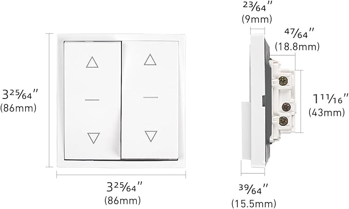 4-Wire Motorized Shade Switch, Wall Mount Controller - Image 2