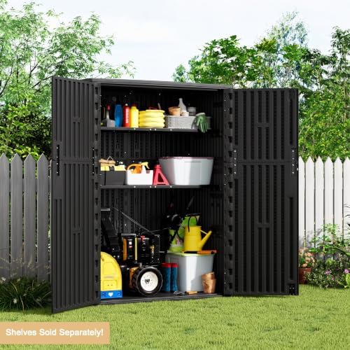 kinying outdoor storage shed,57 cu.ft vertical outdoor storage, package contents
